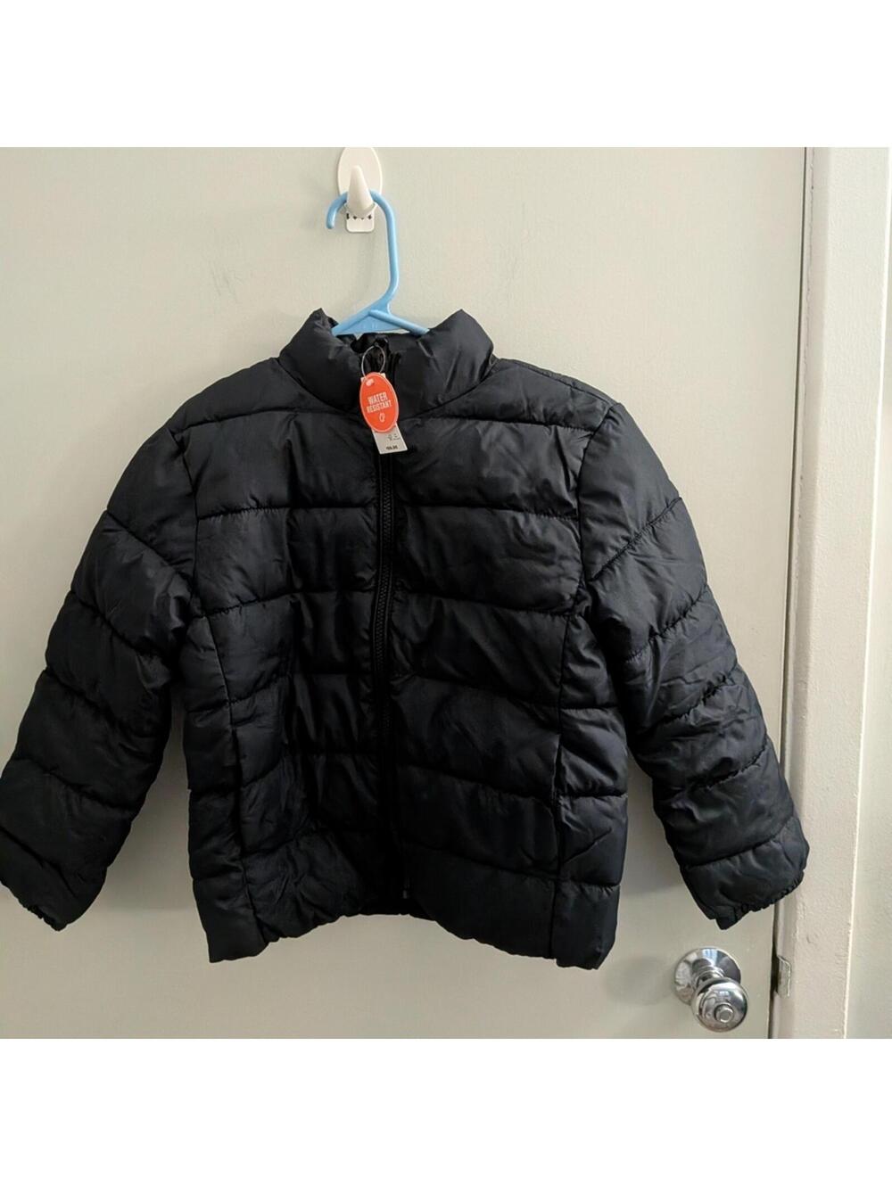 NWT 7/8 Children's Place Black Quilted Puffer Jacket Kids Unisex Winter Coat